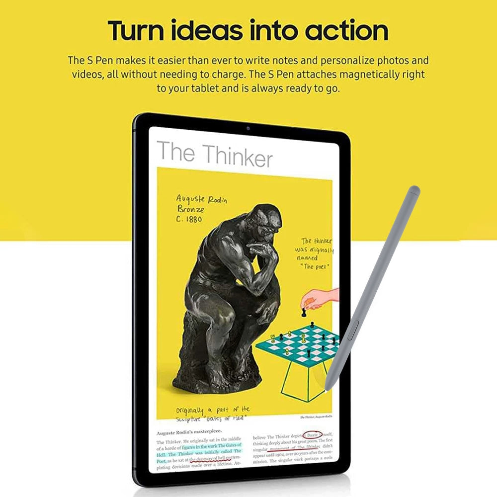 High Sensitivity Stylus Pen For Samsung Galaxy Tab S7/S7+/S7 FE/S8/S8+/S8 Ultra/S9/S9+/S9 Ultra/S10/S10+/S10 Ultra (Grey)