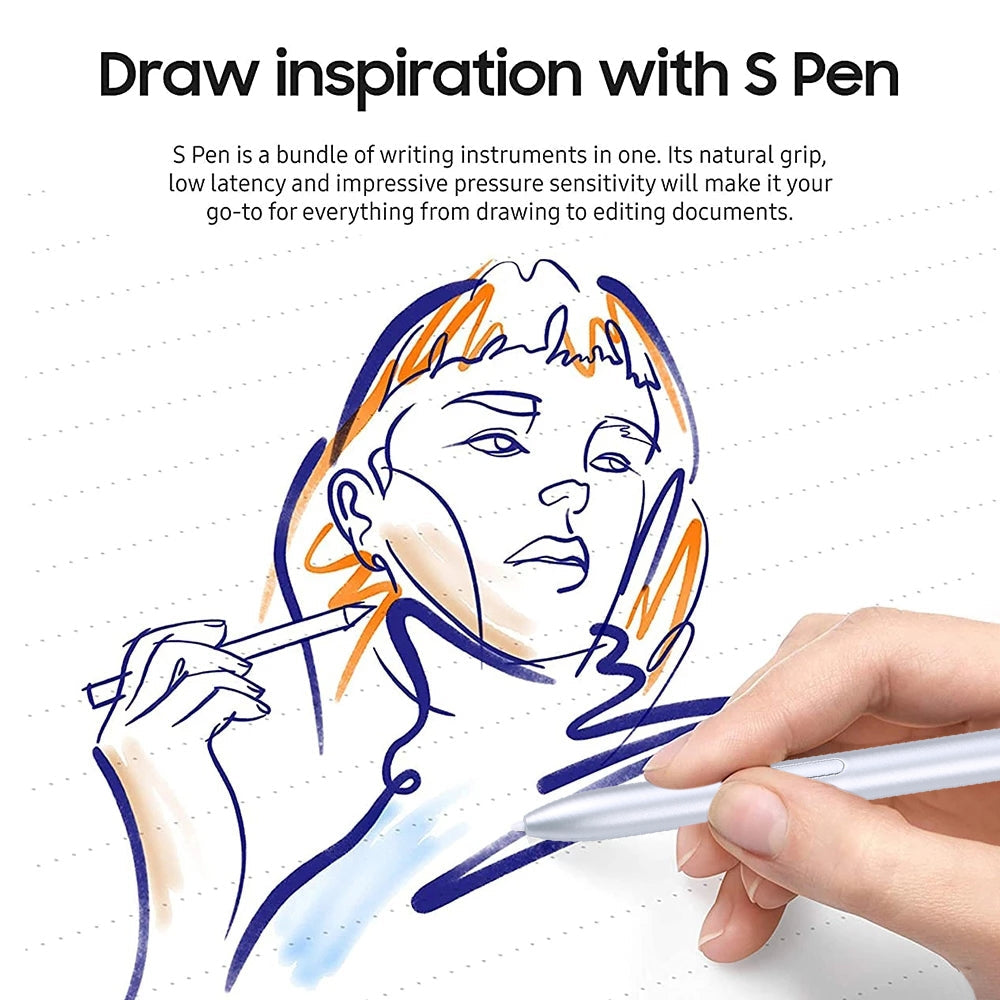 High Sensitivity Stylus Pen For Samsung Galaxy Tab S7/S7+/S7 FE/S8/S8+/S8 Ultra/S9/S9+/S9 Ultra/S10/S10+/S10 Ultra (Silver)