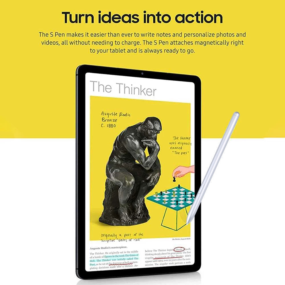 High Sensitivity Stylus Pen For Samsung Galaxy Tab S7/S7+/S7 FE/S8/S8+/S8 Ultra/S9/S9+/S9 Ultra/S10/S10+/S10 Ultra (Silver)