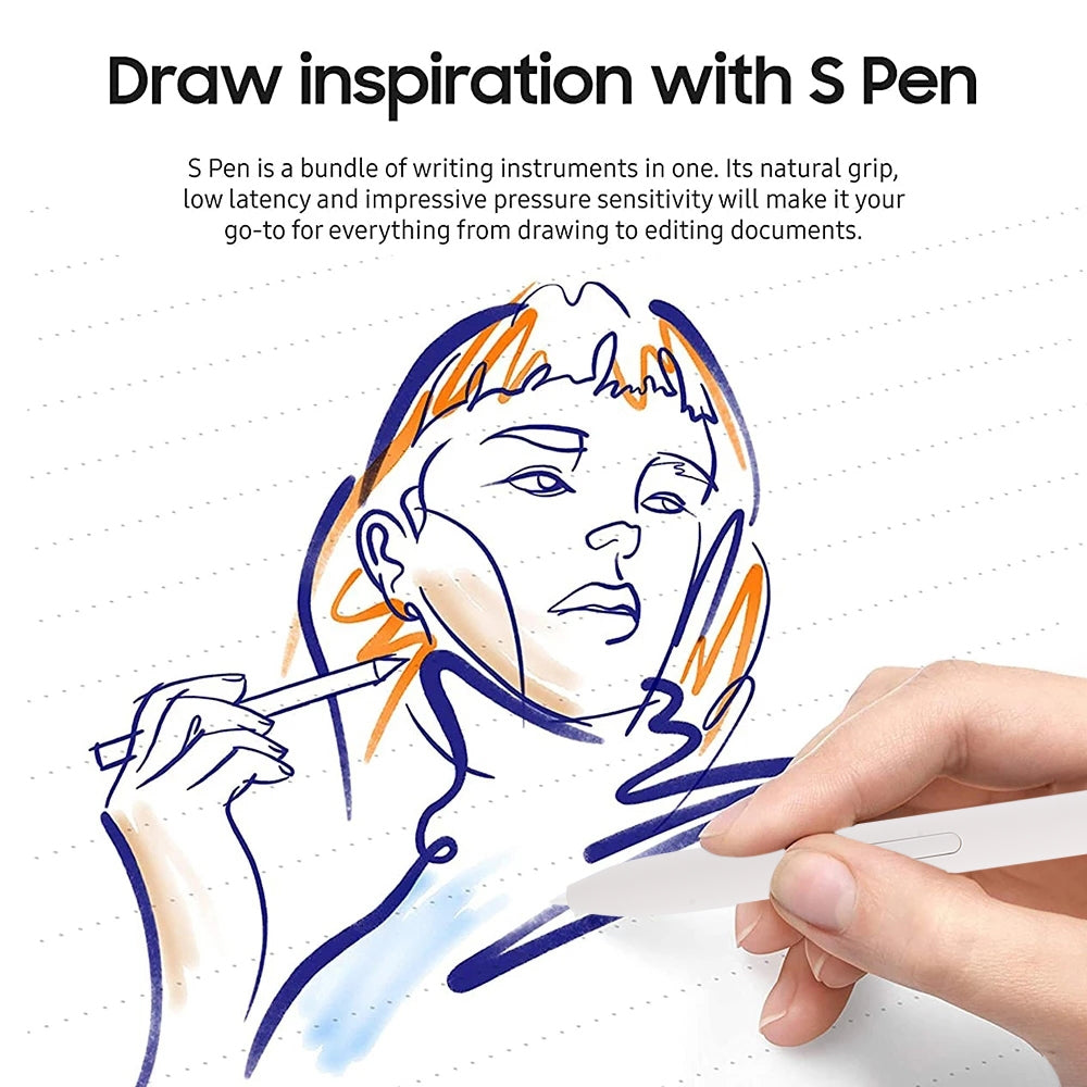 High Sensitivity Stylus Pen For Samsung Galaxy Tab S7/S7+/S7 FE/S8/S8+/S8 Ultra/S9/S9+/S9 Ultra/S10/S10+/S10 Ultra (White)