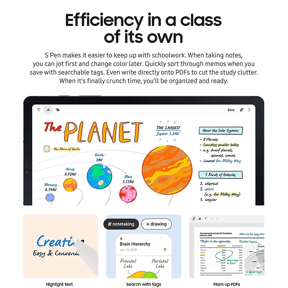 High Sensitivity Stylus Pen For Samsung Galaxy Tab S7/S7+/S7 FE/S8/S8+/S8 Ultra/S9/S9+/S9 Ultra/S10/S10+/S10 Ultra (White)