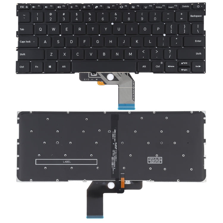 For Xiaomi Mi Air 13.3 US Version Keyboard with Backlight (Black)