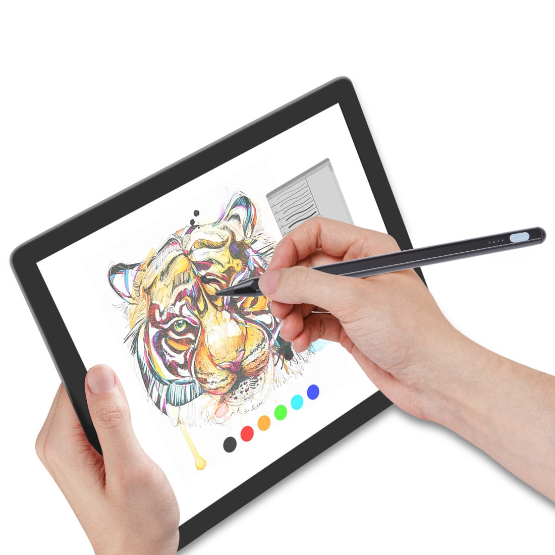 K-2260 Universal Aluminum Alloy Active Capacitive Stylus Pen(Black)