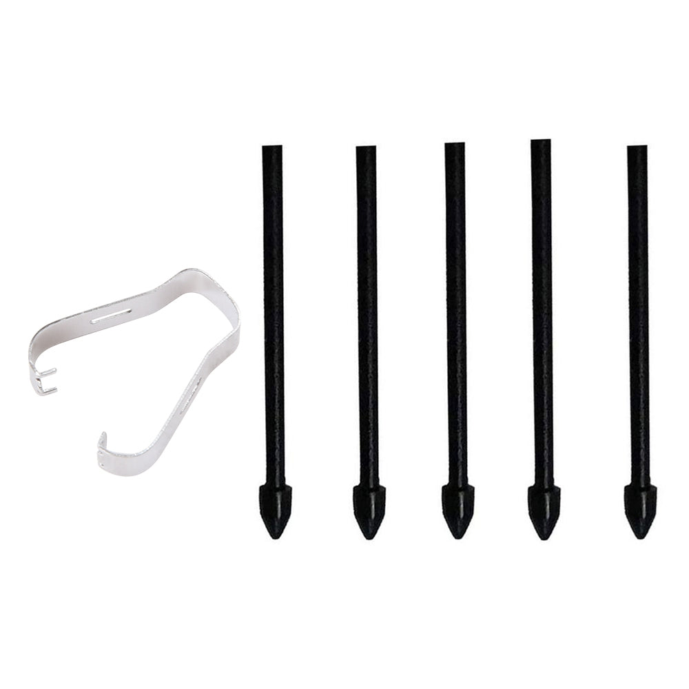 6 in 1 Universal Stylus Pen Replacement Pencil Tips For Samsung Galaxy Tab S8 / S7 / S6 / Galaxy Note20 / Note10 / S23 Ultra / S22 Ultra(Black)