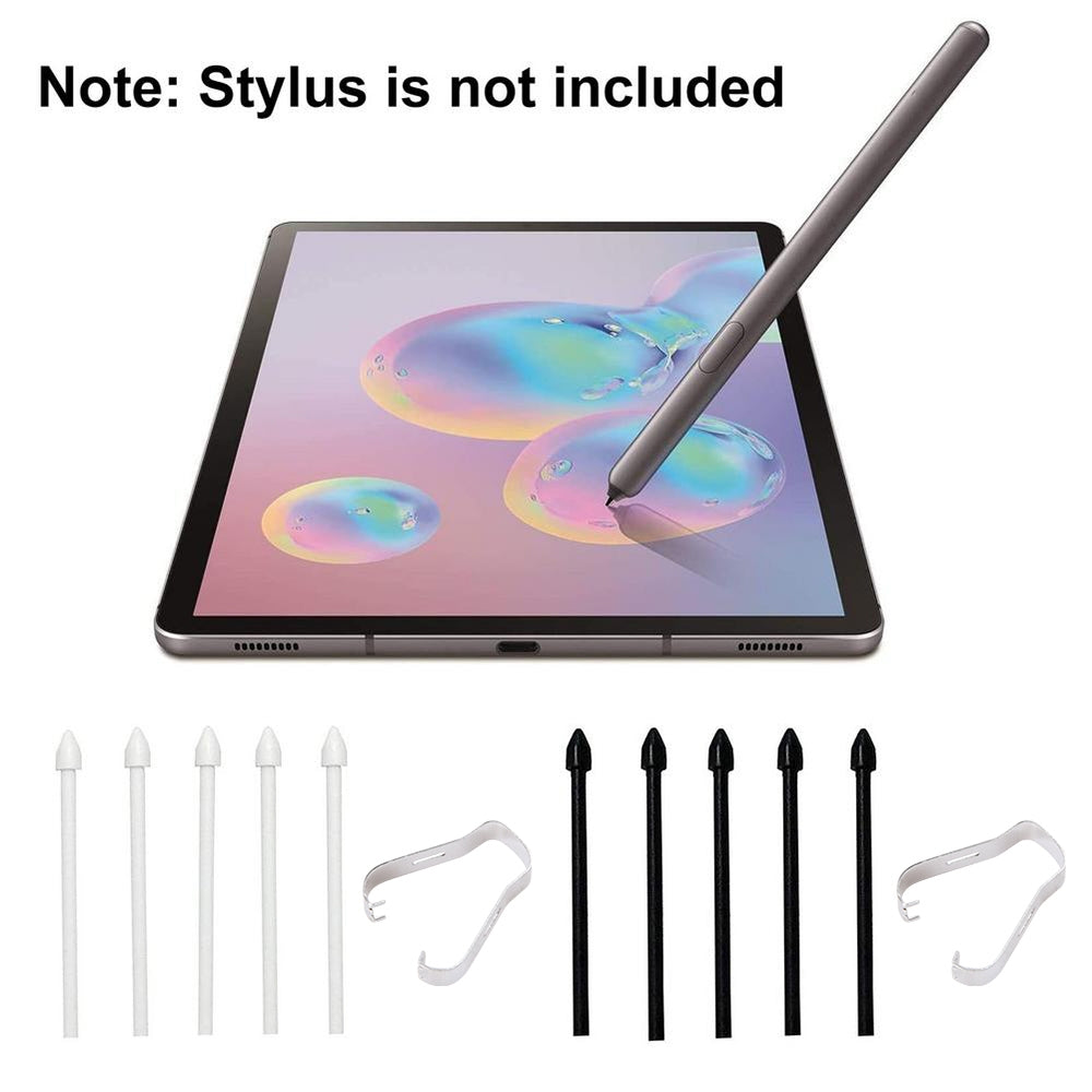 6 in 1 Universal Stylus Pen Replacement Pencil Tips For Samsung Galaxy Tab S8 / S7 / S6 / Galaxy Note20 / Note10 / S23 Ultra / S22 Ultra(Black)