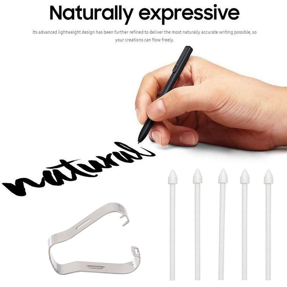 6 in 1 Universal Stylus Pen Replacement Pencil Tips For Samsung Galaxy Tab S8 / S7 / S6 / Galaxy Note20 / Note10 / S23 Ultra / S22 Ultra(Black)