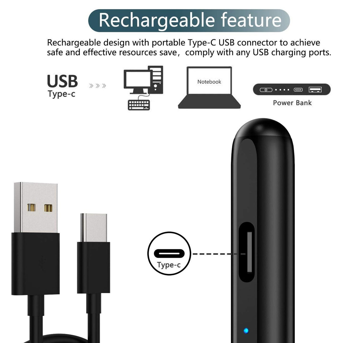 YP0016 Anti-mistouch Magnetic Capacitive Stylus Pen for iPad (Black)