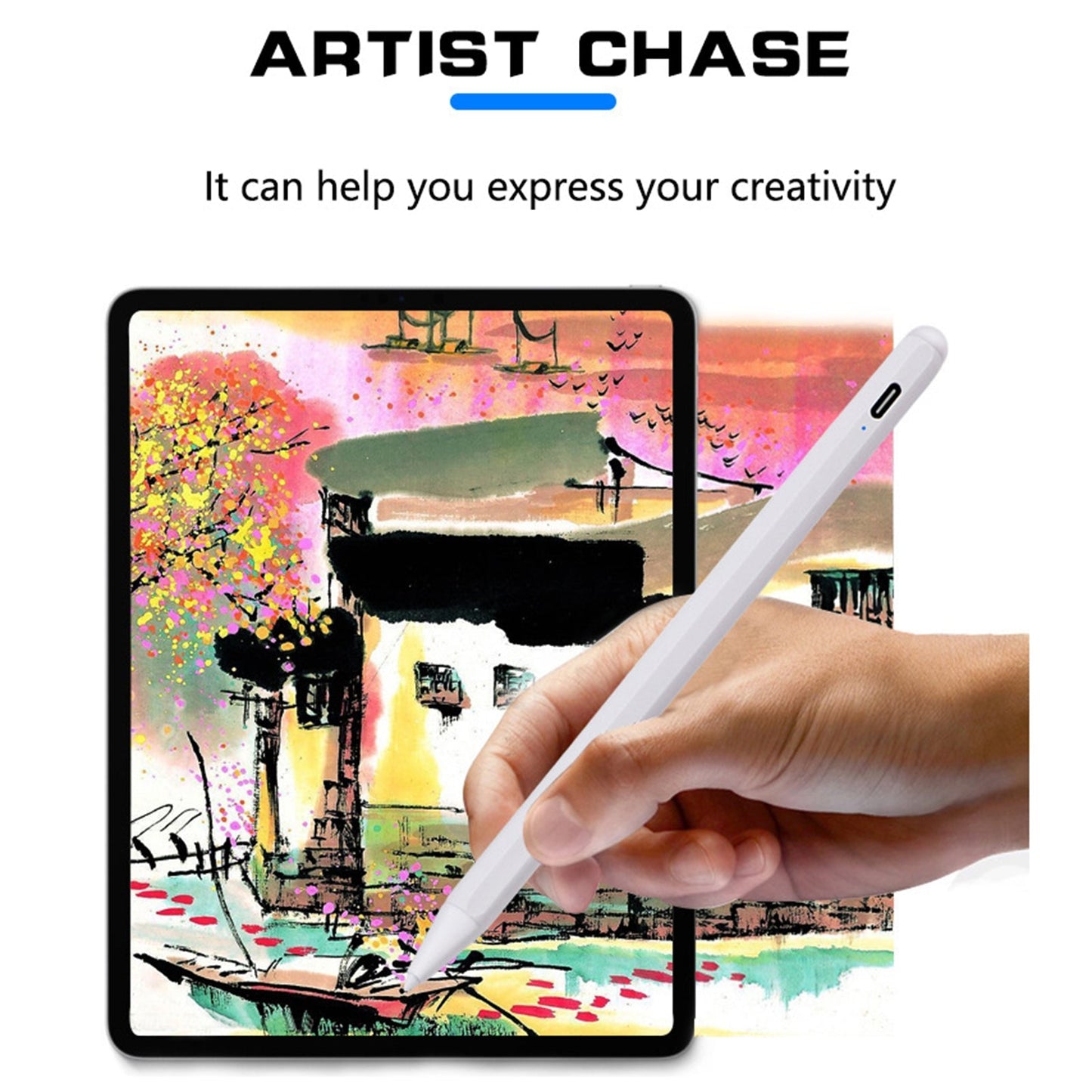 YP0016 Anti-mistouch Magnetic Capacitive Stylus Pen for iPad (Black)