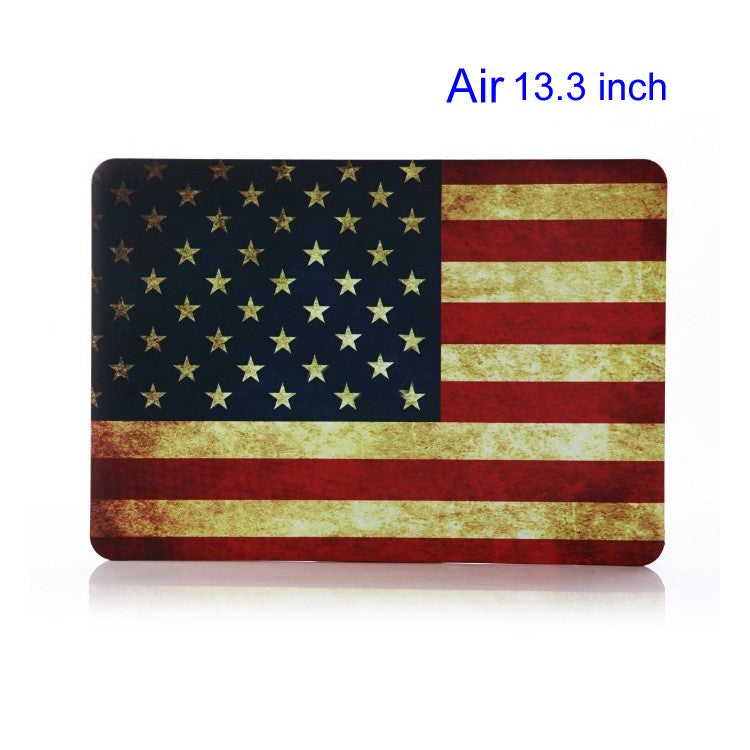 Vintage US Flag Rubberized Plastic Case Cover for Apple Macbook Air 13.3