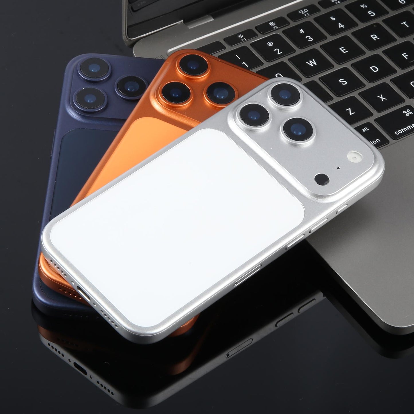 For iPhone 17 Pro Black Screen Non-Working Fake Dummy Display Model (Orange)