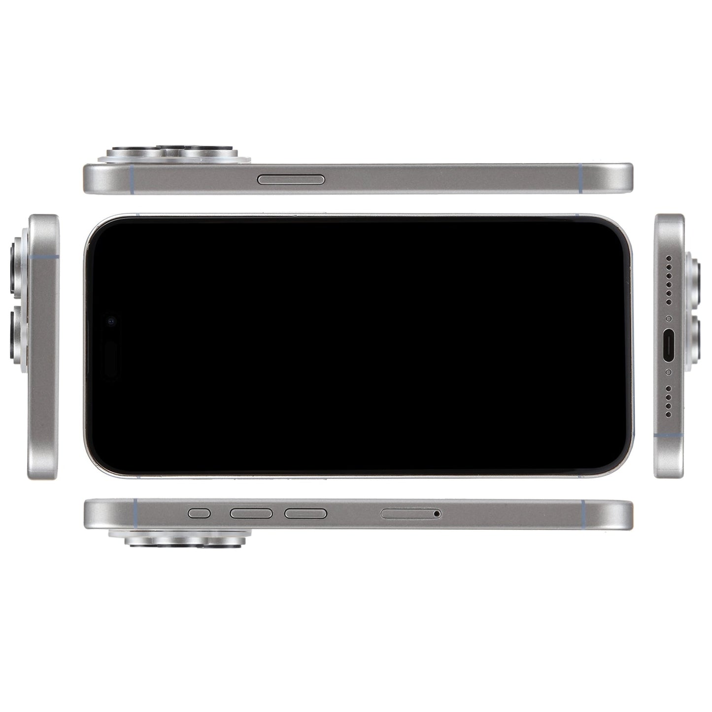 For iPhone 15 Pro Max Black Screen Non-Working Fake Dummy Display Model (Natural Titanium)