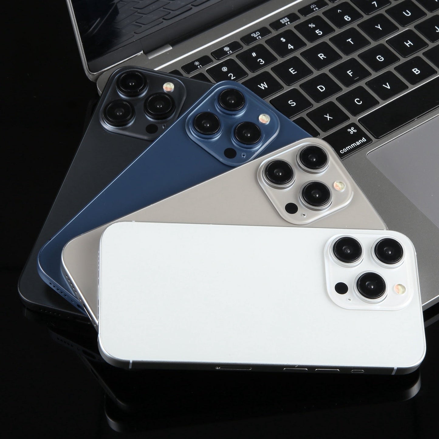 For iPhone 15 Pro Max Black Screen Non-Working Fake Dummy Display Model (Natural Titanium)