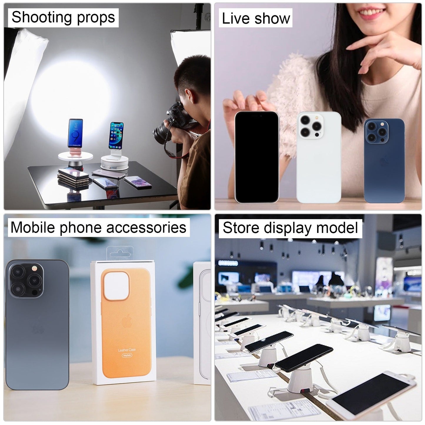 For iPhone 15 Pro Max Black Screen Non-Working Fake Dummy Display Model (Natural Titanium)