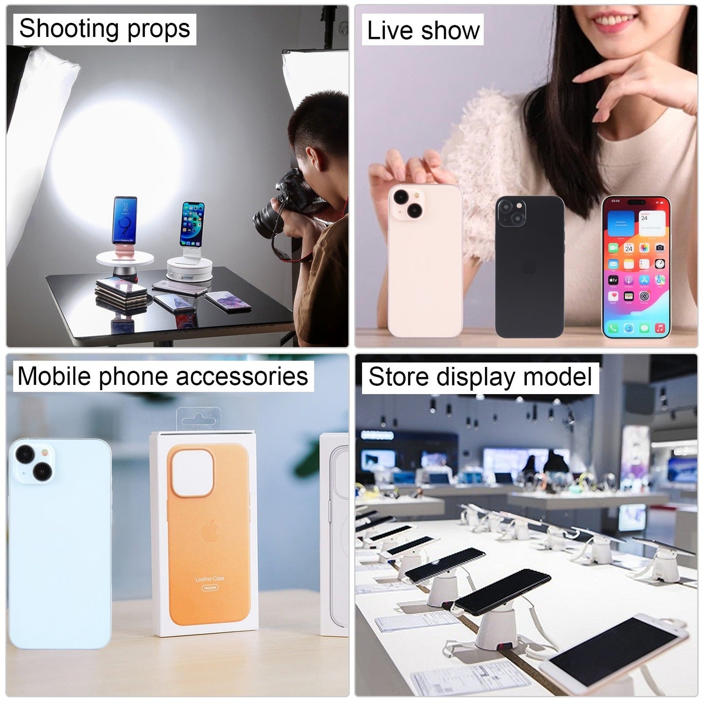 For iPhone 15 Color Screen Non-Working Fake Dummy Display Model (Black)