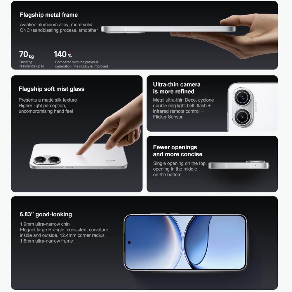 Xiaomi REDMI Turbo 4 Pro, 12GB+512GB, 6.83 inch Xiaomi HyperOS 2 Snapdragon 8s Gen 4 Octa Core, NFC, Network: 5G (Black)