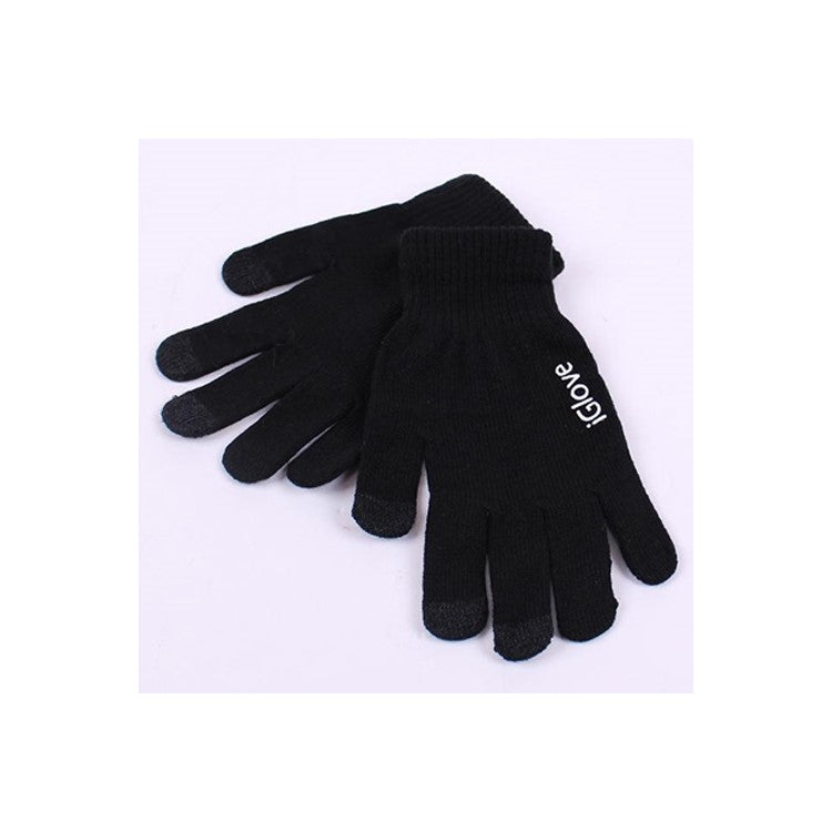 IGLOVE Interwoven Touch Screen Gloves for iPhone iPad and Capacitive Touchscreen Devices;Black