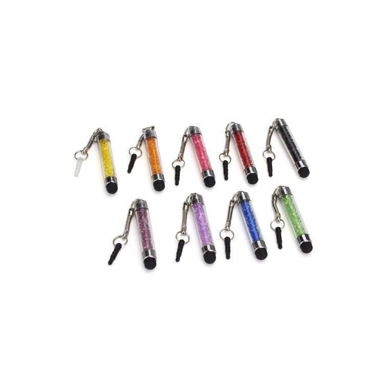 9PCS Rhinestones Inlaid Capacitive Stylus Touch Pen for iPhone 5 iPad Mini iPad 4 Samsung Nokia HTC