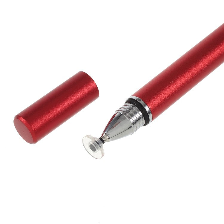 Capacitive Screen Stylus Touch Pen with Precision Disc for iPhone 6 iPad Samsung LG Smartphone Tablet - Red