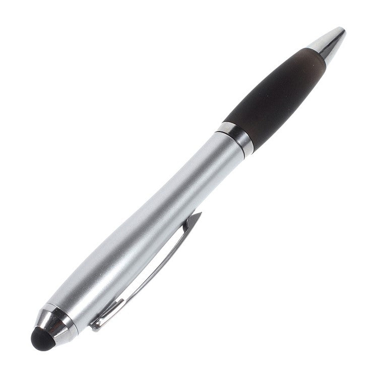 2-in-1 Capacitive Screen Stylus Touch Pen + Ballpoint Pen for iPhone iPad Samsung Sony HTC etc - Black