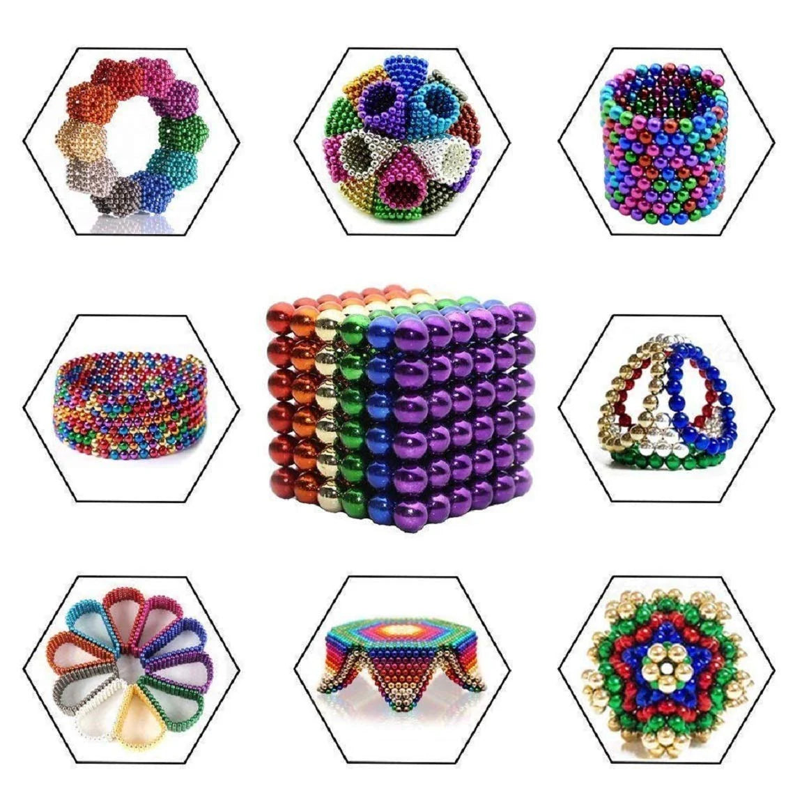 216 Pcs of Multi Color 5mm Magnet Balls