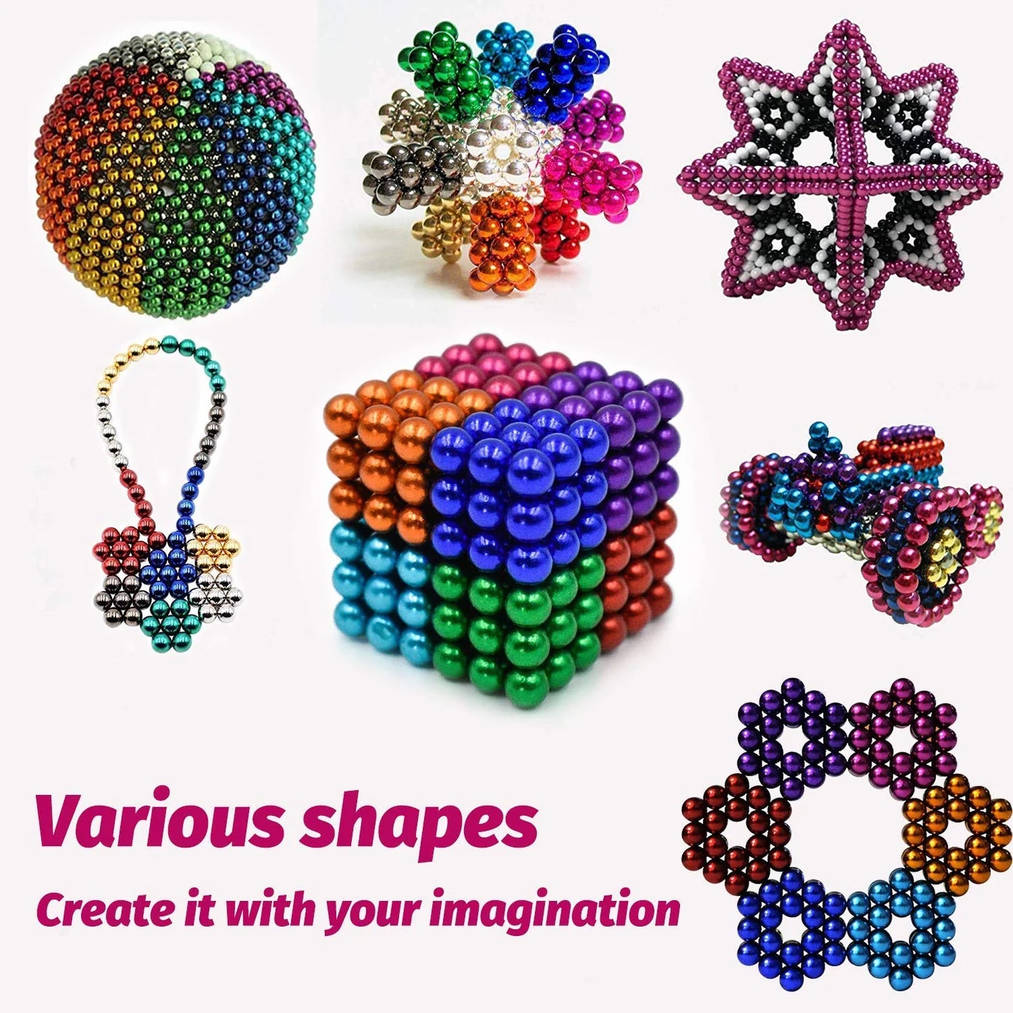 216 Pcs of Multi Color 5mm Magnet Balls