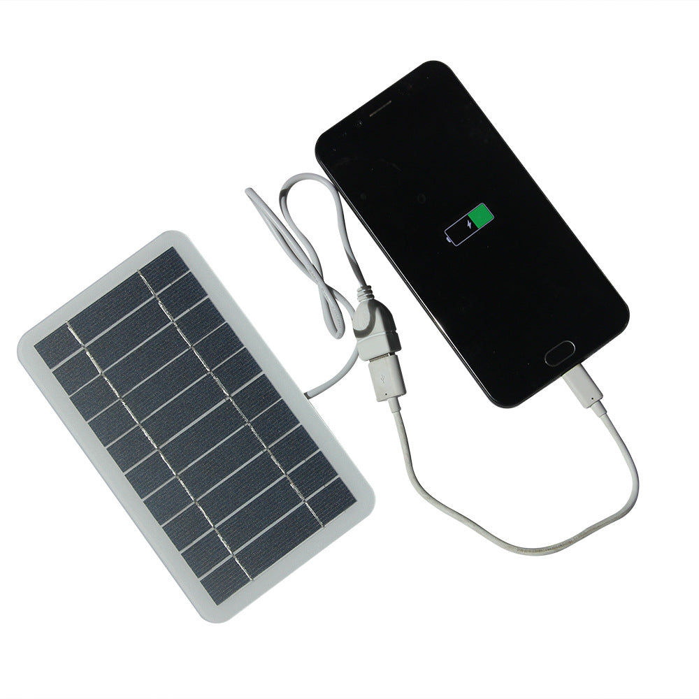 2W 5V Solar Charging Panel Solar Outdoor Mobile Phone Power Bank Charger