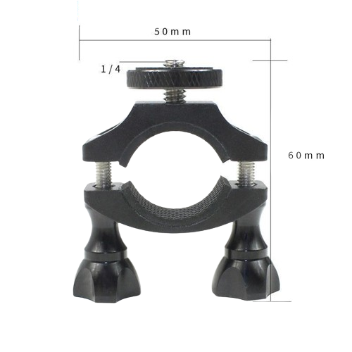 Suitable for Gopro13 Bicycle Clamp Bracket 1/4 Screw Bicycle Clamp 20-30mm Pipe Diameter Bicycle Pipe Clamp
