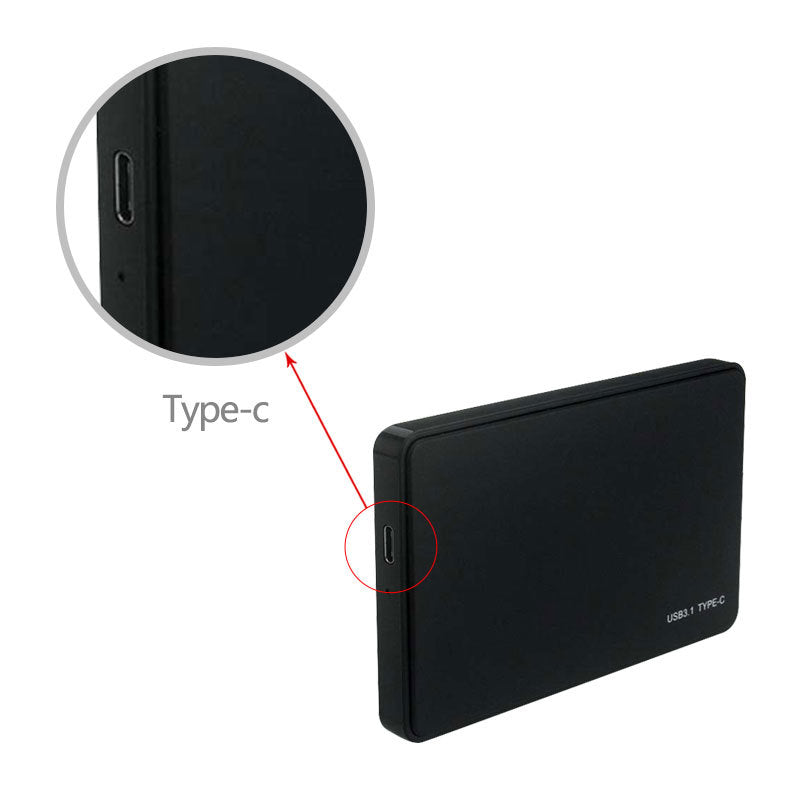 Type-C 2.5" SSD / HDD External Hard Drive Enclosure – SATA to USB 3.1 Case