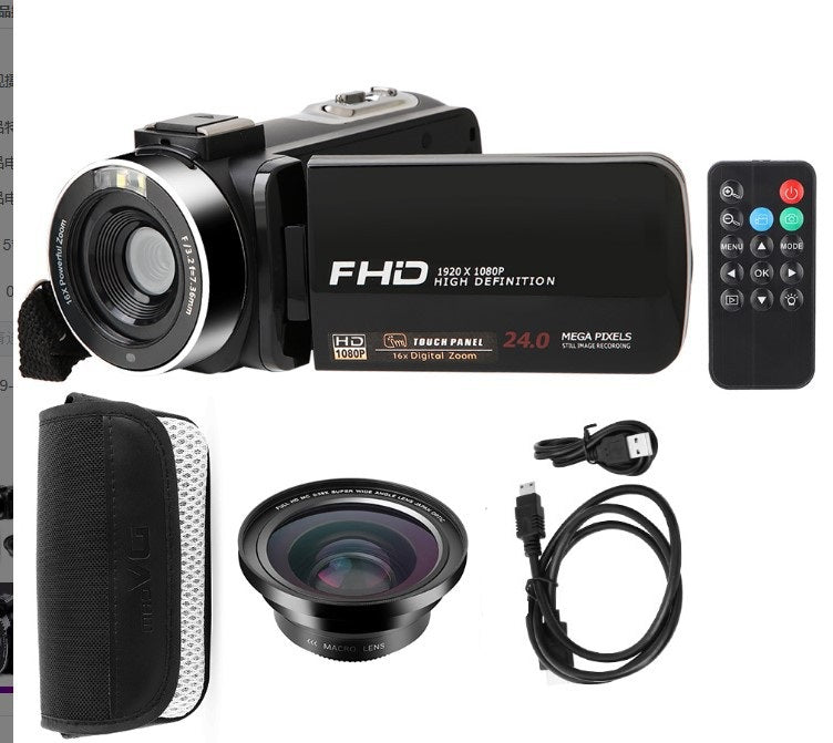 1080P HD WiFi Digital Video Camera Camcorder DV Recorder 16X Zoom 3.0" LCD Touchscreen IR Night Vision with Hot Shoe for External Microphone