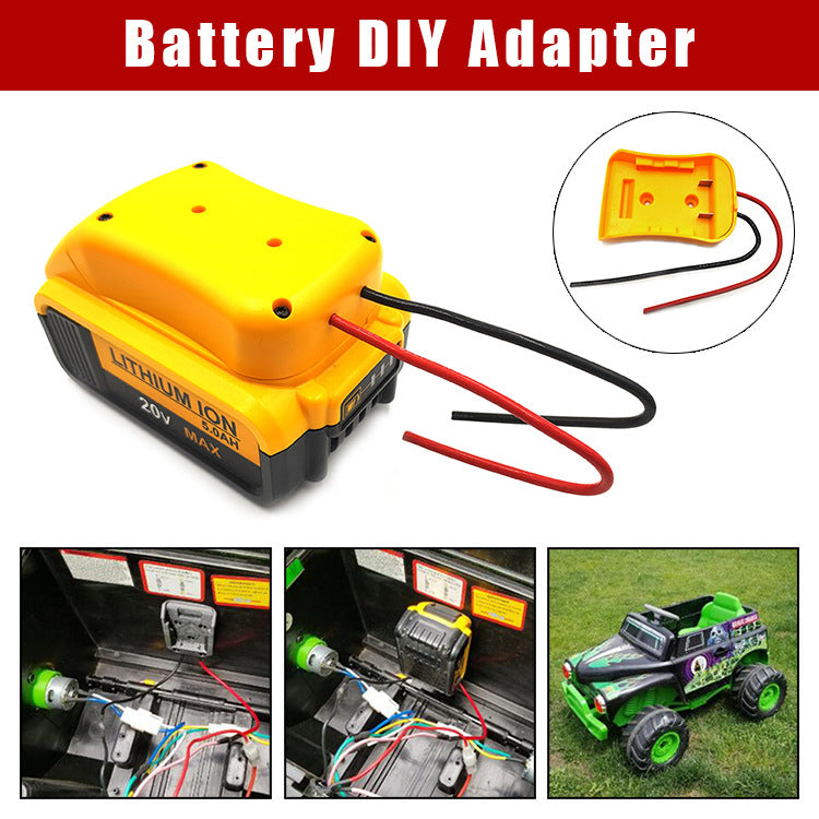 20V/18V Lithium Battery Adapter for Dewalt DCB Power Connector Converter - Yellow