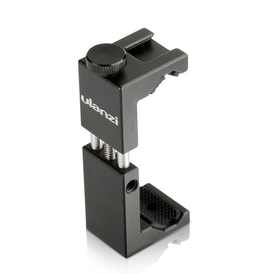 Uniqkart ST-2S Aluminium Alloy Microphone Mobile Phone Clip Cold Shoes Smartphone Holder