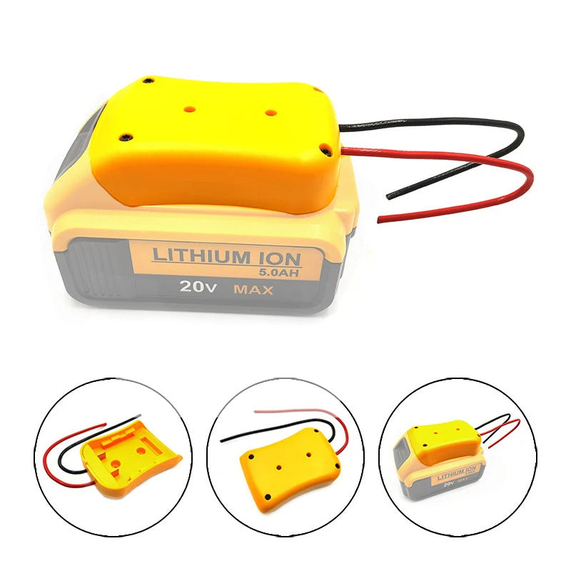20V/18V Lithium Battery Adapter for Dewalt DCB Power Connector Converter - Yellow