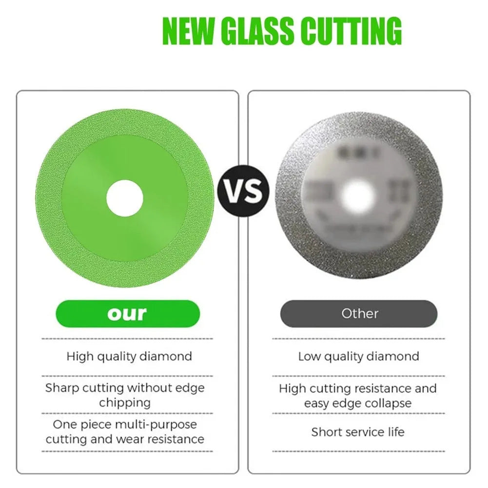 Glass Cutting Disc 1mm Diamond Cutting Blade for Marble Ceramic Tile Porcelain Saw Cut Off Wheel - Green