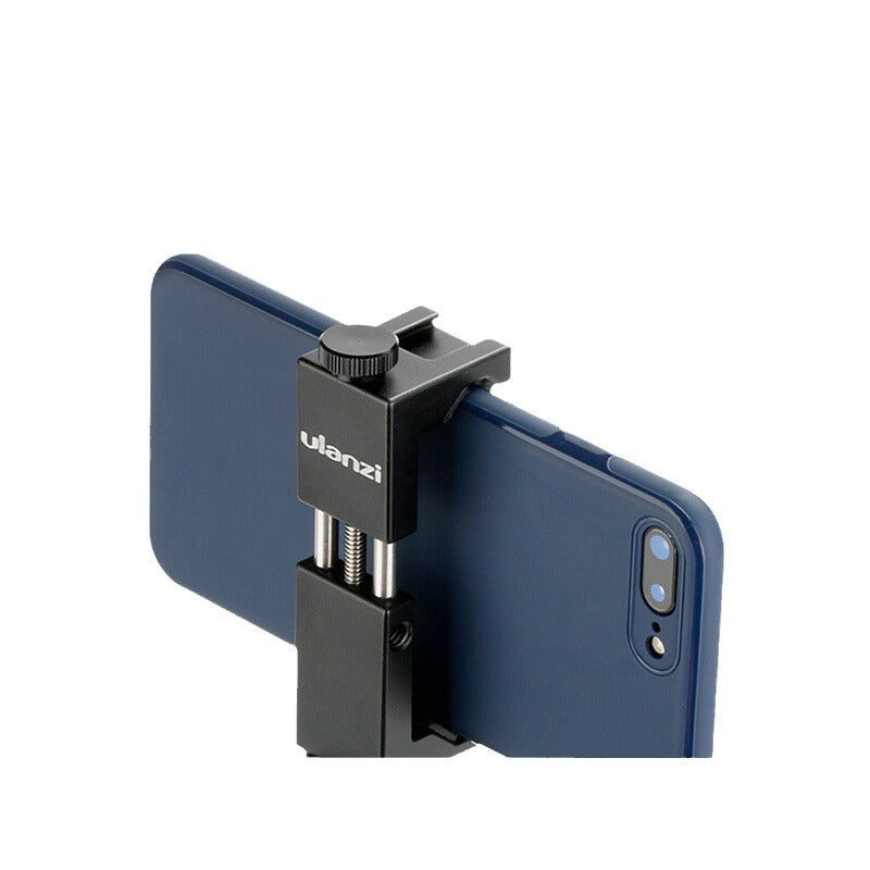 Uniqkart ST-2S Aluminium Alloy Microphone Mobile Phone Clip Cold Shoes Smartphone Holder