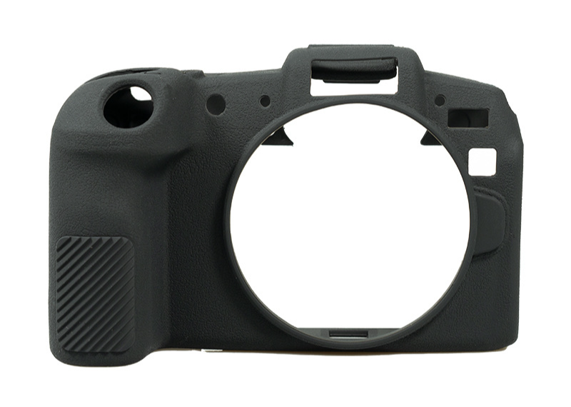 For Canon Camera EOS R8 Litchi Pattern Silicone Case Protective Shell Body Protection Accessories(White)