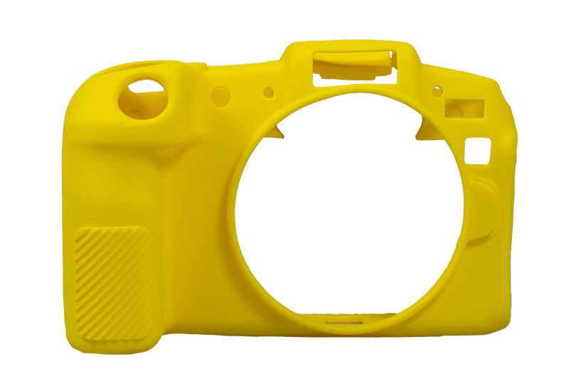 For Canon Camera EOS R8 Litchi Pattern Silicone Case Protective Shell Body Protection Accessories(White)