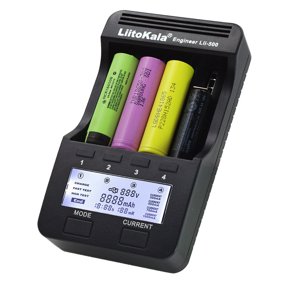 LiitoKala Intelligent Universal Ni-MH/ lithium ion Charger Lii-500 No. 5 No. 4 Slot 186507