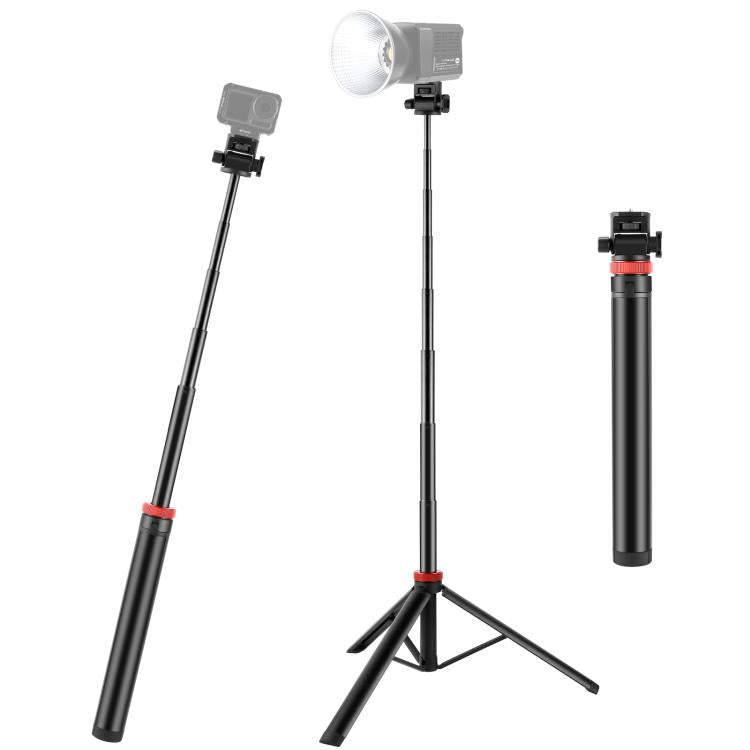 PULUZ 2m 8-section Aluminum Alloy Broadcast Fill Light Bracket Telescopic Tripod (Black)