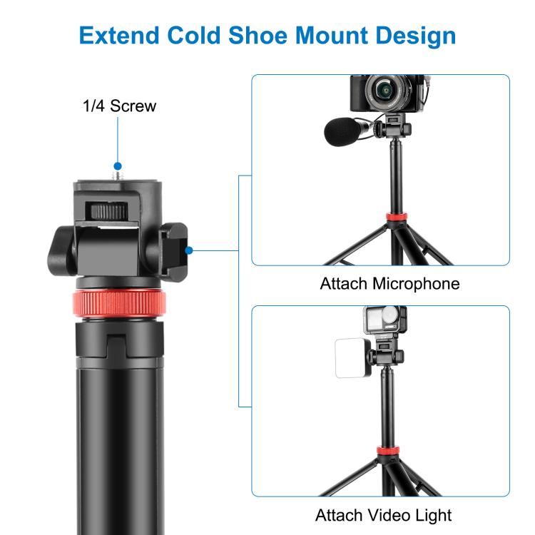PULUZ 2m 8-section Aluminum Alloy Broadcast Fill Light Bracket Telescopic Tripod (Black)