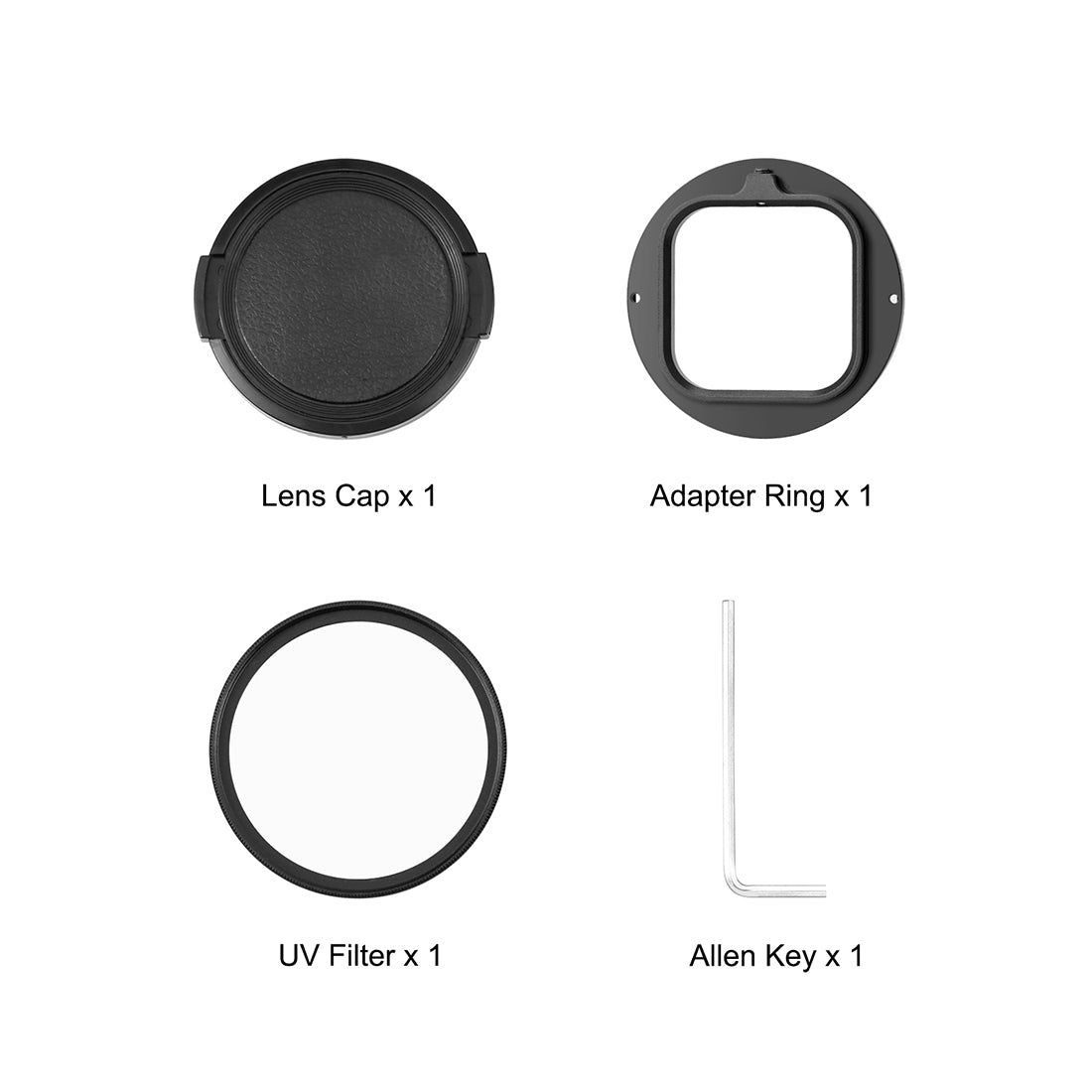 For Insta360 Ace Pro PULUZ 52mm UV Lens Filter Adapter Ring with Lens Cover (Black)