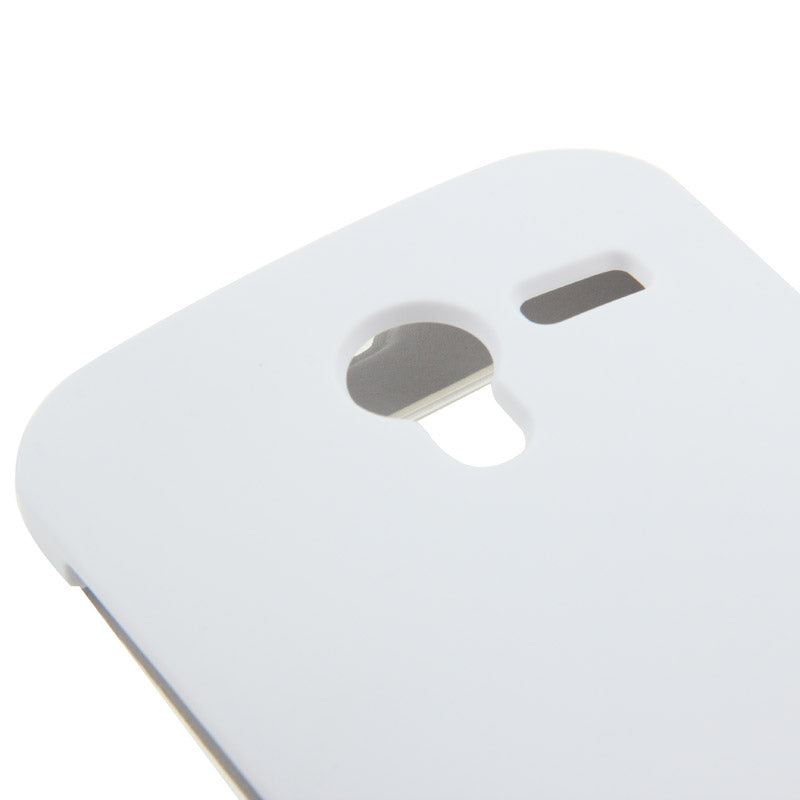 for Moto X Horizontal Flip Leather Case + Plastic Back Cover with Call Display ID (White)