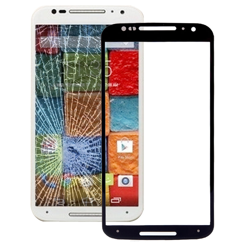 Front Screen Outer Glass Lens for Motorola Moto X(2nd Gen.)(Black)