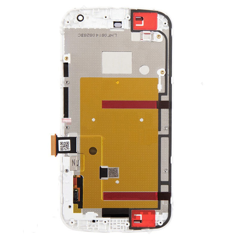 3 in 1 (LCD + Frame + Touch Pad) Digitizer Assembl for Motorola Moto G2(White)