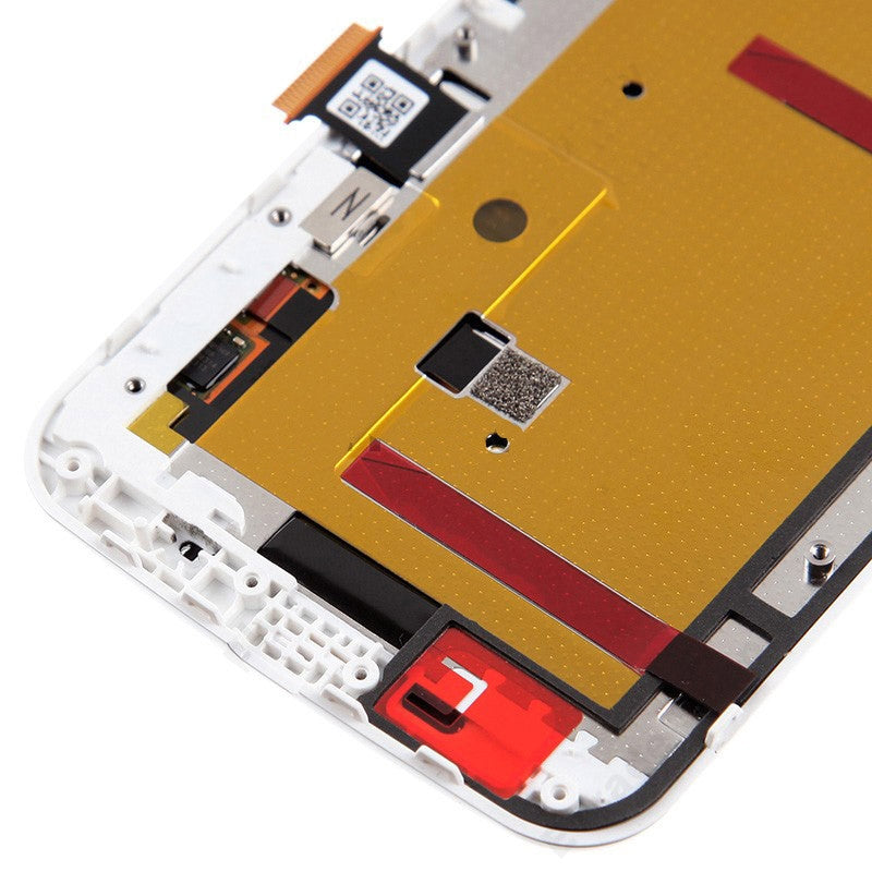3 in 1 (LCD + Frame + Touch Pad) Digitizer Assembl for Motorola Moto G2(White)