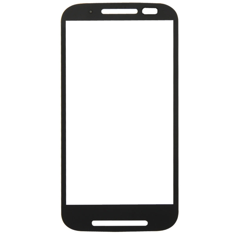 Front Screen Outer Glass Lens for Motorola Moto E / XT1021(Black)