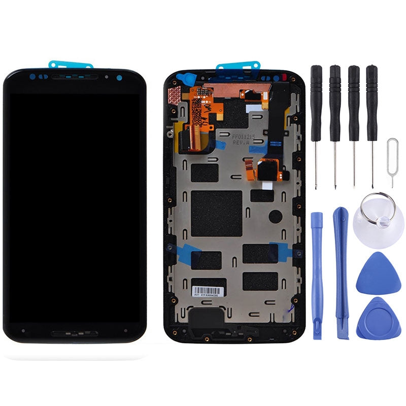 OEM LCD Screen for Motorola Moto X2 / XT1092 / XT1095 / XT1096 / XT1097 Digitizer Full Assembly with Frame(Black)