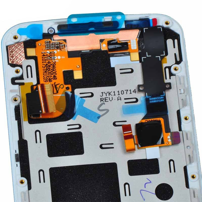 OEM LCD Screen for Motorola Moto X2 / XT1092 / XT1095 / XT1096 / XT1097 Digitizer Full Assembly with Frame(White)