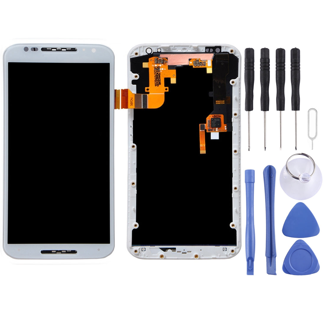 OEM LCD Screen for Motorola Moto X2 / XT1092 / XT1095 / XT1096 with Digitizer Full Assembly(White)