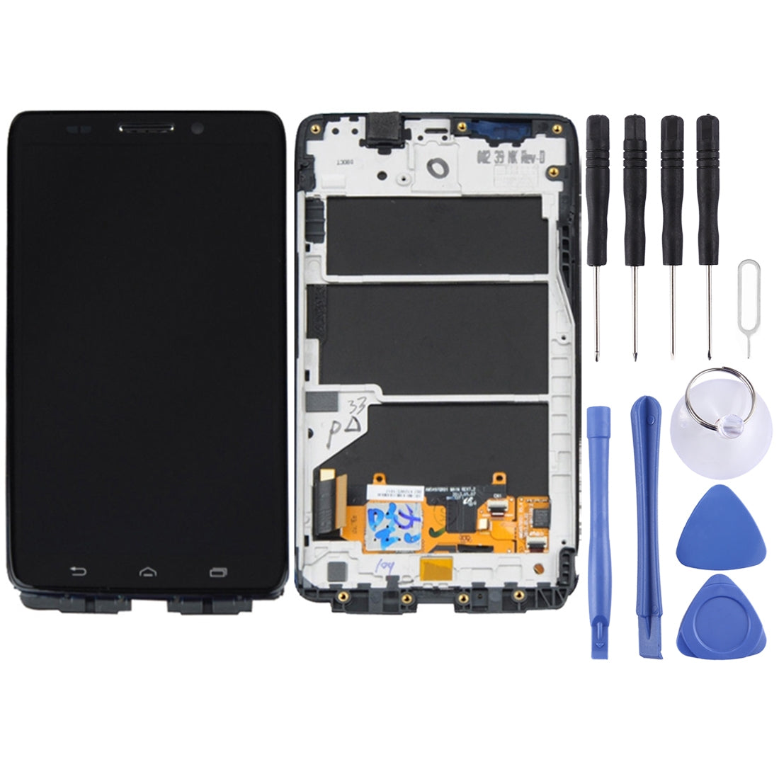 OEM LCD Screen for Motorola Droid Ultra / XT1080 Digitizer Full Assembly with Frame(Black)
