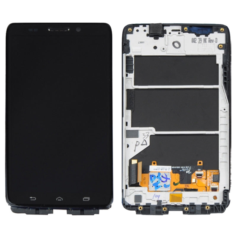 OEM LCD Screen for Motorola Droid Ultra / XT1080 Digitizer Full Assembly with Frame(Black)